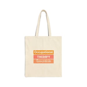 Occupational Therapy Essentials Tote Bag | Therapy Student, Clinician Canvas image 1
