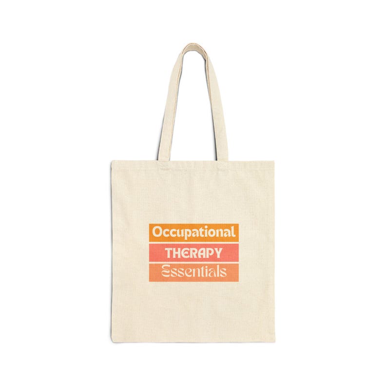 Occupational Therapy Essentials Tote Bag | Therapy Student, Clinician Canvas image 1