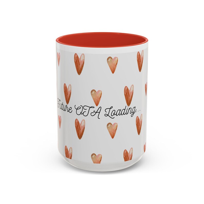 OTA Loading heart pattern Accent Coffee Mug | 11oz 15oz image 7