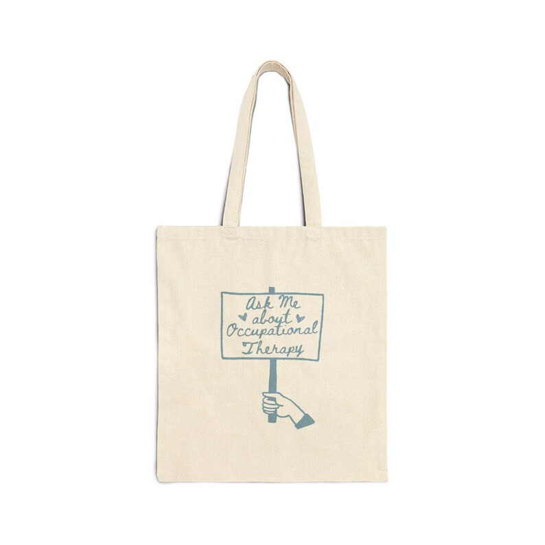 Pregúntame sobre el bolso de tela para terapia ocupacional / bolso de lona para terapeutas imagen 1