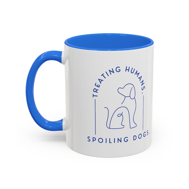 Tasse „Menschen gut behandeln, Hunde verwöhnen“ | Keramik-Kaffeetasse (325 ml, 440 ml) Bild 7