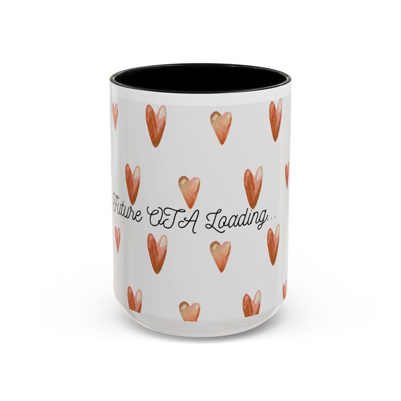 OTA Loading heart pattern Accent Coffee Mug | 11oz 15oz image 6