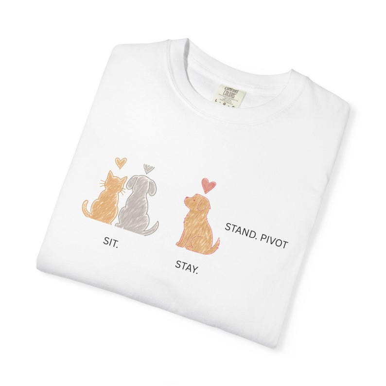 T-shirt met hondentrainingscommando's voor ergotherapie, cadeau voor hondenliefhebbers, grappig therapeuten-T-shirt, T-shirt voor hondenmoeders, cadeau voor ergotherapeuten afbeelding 4