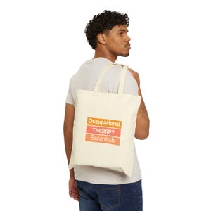 Occupational Therapy Essentials Tote Bag | Therapy Student, Clinician Canvas image 3