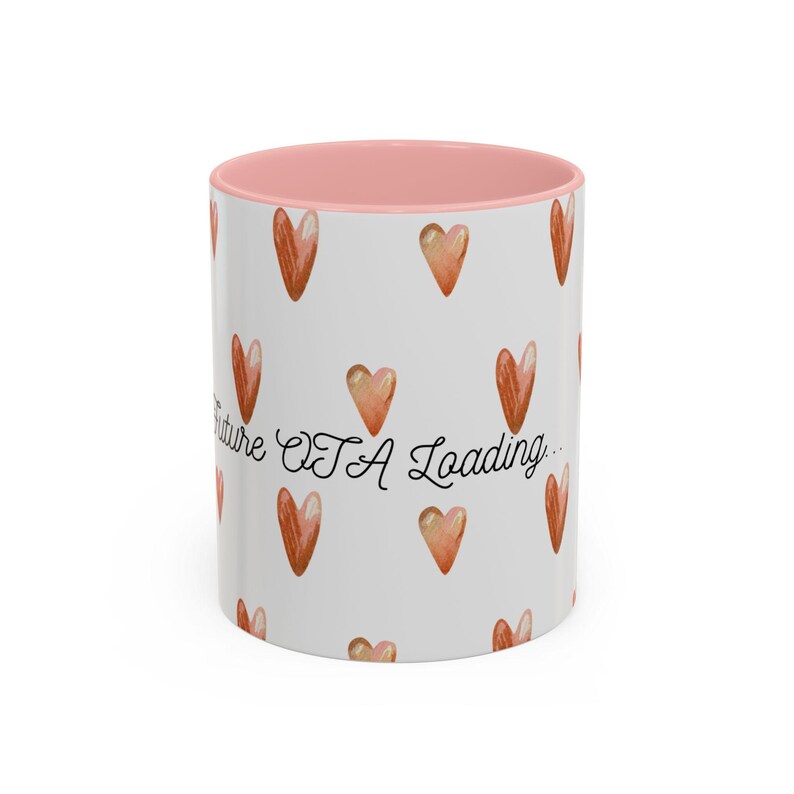 OTA Loading heart pattern Accent Coffee Mug | 11oz 15oz image 4
