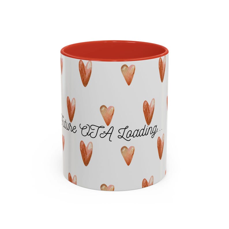 OTA Loading heart pattern Accent Coffee Mug | 11oz 15oz image 5