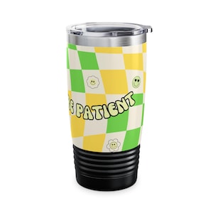 Just One More Party Tumbler | Checkered Smiley Design, 20oz image 12