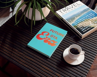 Future OTA Era Journal | Hardback Notebook, Retro Script Design
