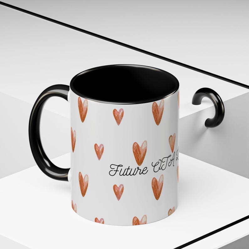 OTA Loading heart pattern Accent Coffee Mug | 11oz 15oz image 1