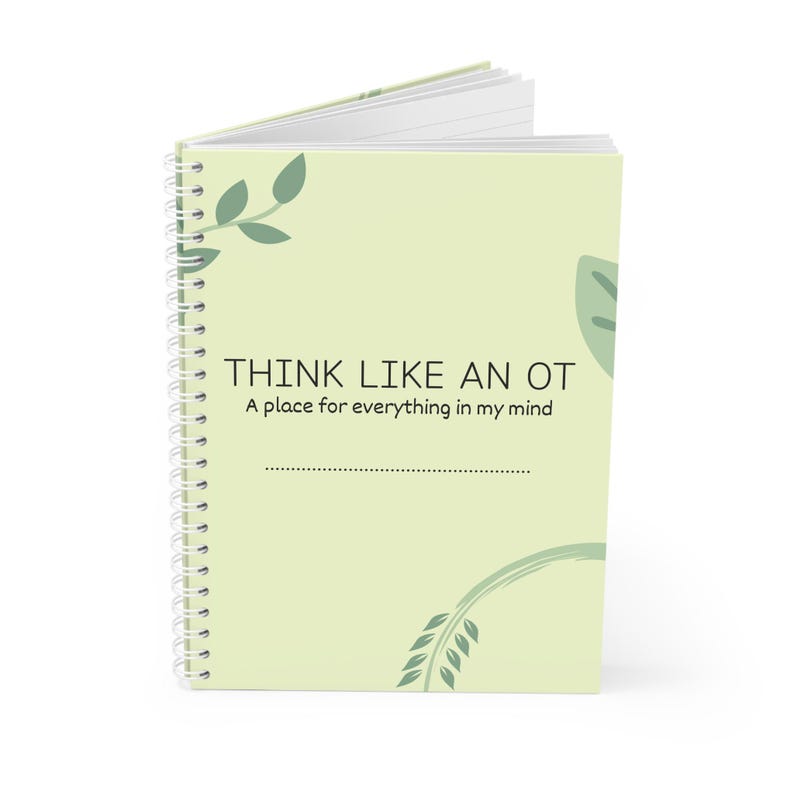 Think Like an OT Spiral Notebook | Occupational Therapy Journal, Lined Notes image 3
