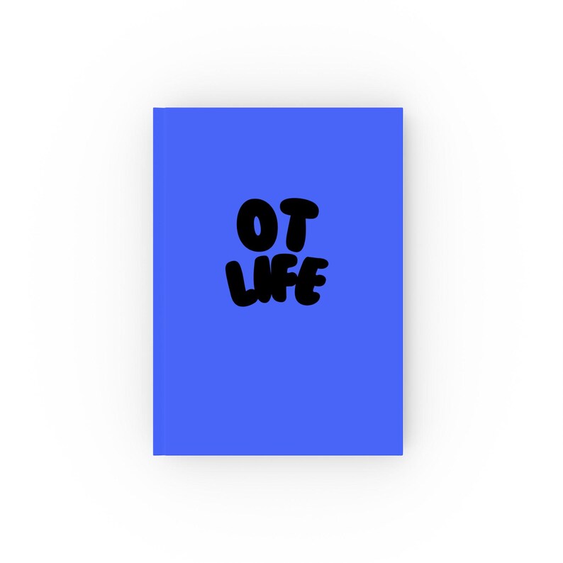 OT Life Tagebuch | Notizbuch mit festem Einband, blaues Gießkannen-Pflanzenmotiv Bild 2
