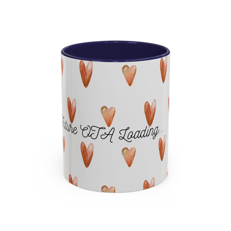 OTA Loading heart pattern Accent Coffee Mug | 11oz 15oz image 3