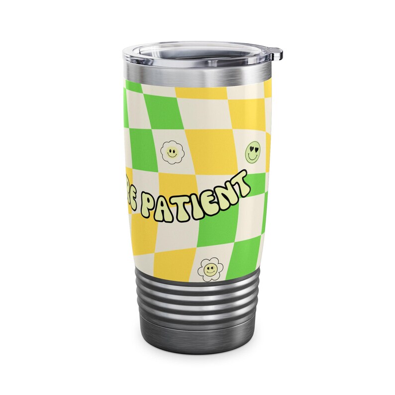 Just One More Party Tumbler | Checkered Smiley Design, 20oz image 8