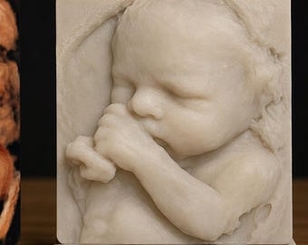 Custom 3D Ultrasound Sculpture | Baby's First Portrait Keepsake | Personalized Sonogram Gift | Nursery Decor | Baby Shower Gift