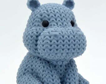 Knitted Hippo