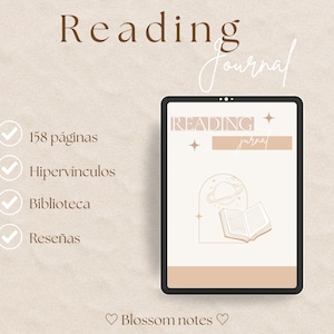 Reading Journal | Digital Book Tracker, Compatible con Goodnotes  (Descarga PDF)