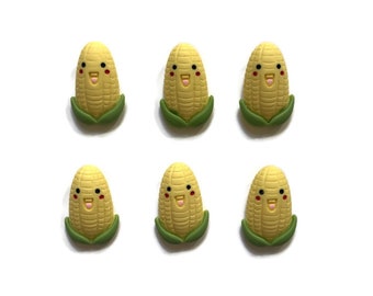 Corn Magnets + Tin | Corn Cob Magnets | Fridge Magnets | Refrigerator Magnet | Vegetable Magnets | Corn on the Cob Magnets | Fake Food | #E1