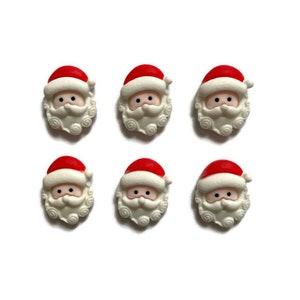 Santa Magnets + Tin | Fridge Magnets | Kawaii Magnets | Refrigerator Magnets | Santa Face Magnets | Christmas Magnets | Holiday Decor | #H2