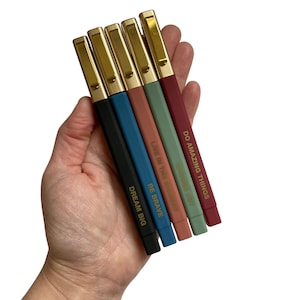Set of 5 Inspirational Pens | Pretty Pens | Quote Pens | Planner Pens | Pen Gift Set | Cute Pens | Inspirational Quotes | Gorgeous Pen Set