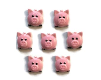 Pig Magnets + Tin | Fridge Magnets | Kawaii Magnets | Refrigerator Magnet | Resin Magnet | Pig Decor | Cute Pig Magnets | Pink Magnets | #A2