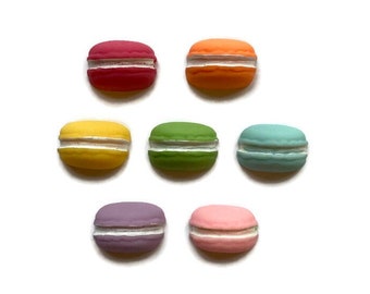 Macaron Magnets + Tin | Fridge Magnets | Kawaii Magnets | Refrigerator Magnet | Fake Food Magnets | Macaroon Magnets | Rainbow Magnets | #D1