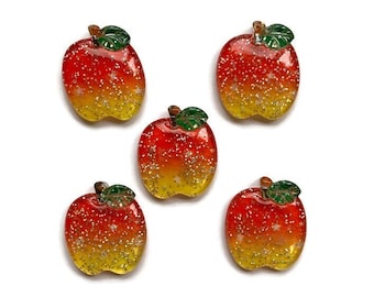 Apple Magnets + Tin | Fridge Magnets | Kawaii Magnets | Refrigerator Magnet | Fruit Magnets | Apple Decor | Apple Gift | Teacher Gift | #D2