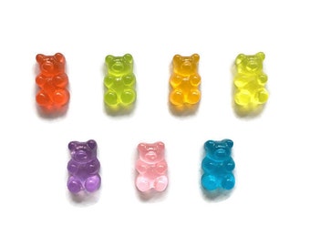 Aimants ours gommeux + étain | Aimants de réfrigérateur | Aimants Kawaii | Aimants de réfrigérateur | Aimants d’ours | Aimants de bonbons | Oursons gommeux arc-en-ciel | #D1