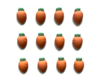 Mini Carrot Magnets + Tin | Fridge Magnets | Kawaii Magnets | Refrigerator Magnets | Cute Carrot Magnets | Carrot Decor | Carrot Gift | #H1