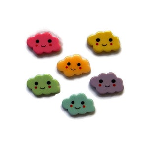 Cloud Magnets + Tin | Fridge Magnets | Kawaii Magnets | Refrigerator Magnet | Kawaii Cloud | Cute Cloud Magnets | Magnet Set | #G2