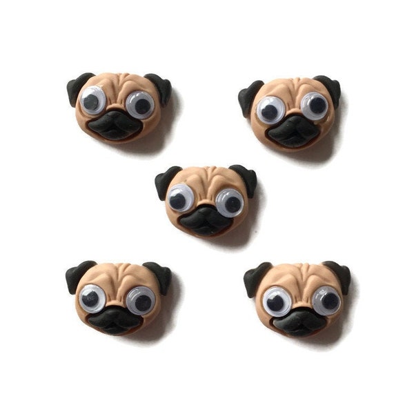 Pug Magnets + Tin | Fridge Magnets | Kawaii Magnets | Refrigerator Magnets | Puppy Magnets | Cute Magnets | Dog Magnets | Resin Pug | #J1