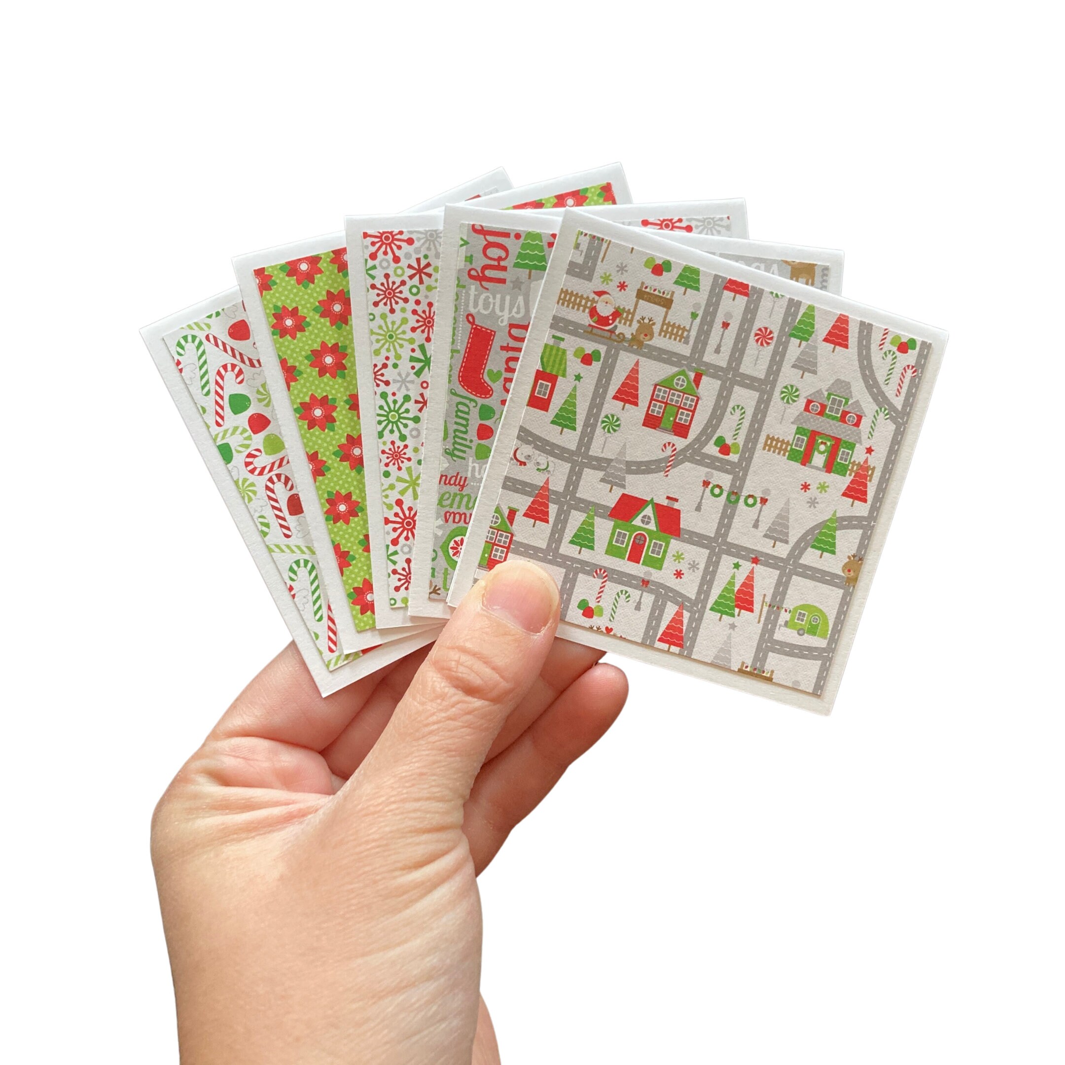 10 Mini Christmas Cards | 3x3 Mini Note Cards | Mini Notecard | Mini ...