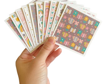 10 Mini Spring Cards | 3x3 Mini Note Cards | Mini Notecards | Pastel Note Cards | Cards & Envelopes | Mini Square Cards | Floral Note Cards