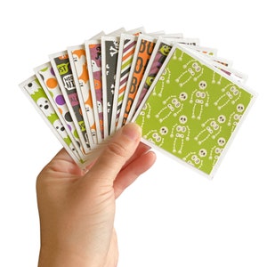 10 mini-cartes d'Halloween | 3x3 mini-cartes de correspondance | Cartes d'Halloween et enveloppes | Mini-carte | carte de correspondance de Halloween | Carte d'Halloween | Carte carrée