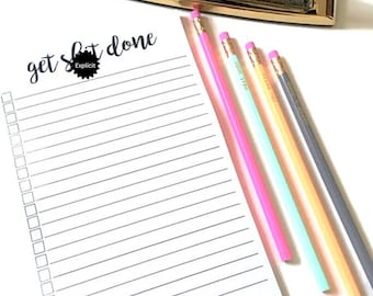 Get Sh*t Done Notepad // To Do List // To Do Notepad // Funny To Do List // Funny Notepad // Magnetic Notepad // To Do Checklist