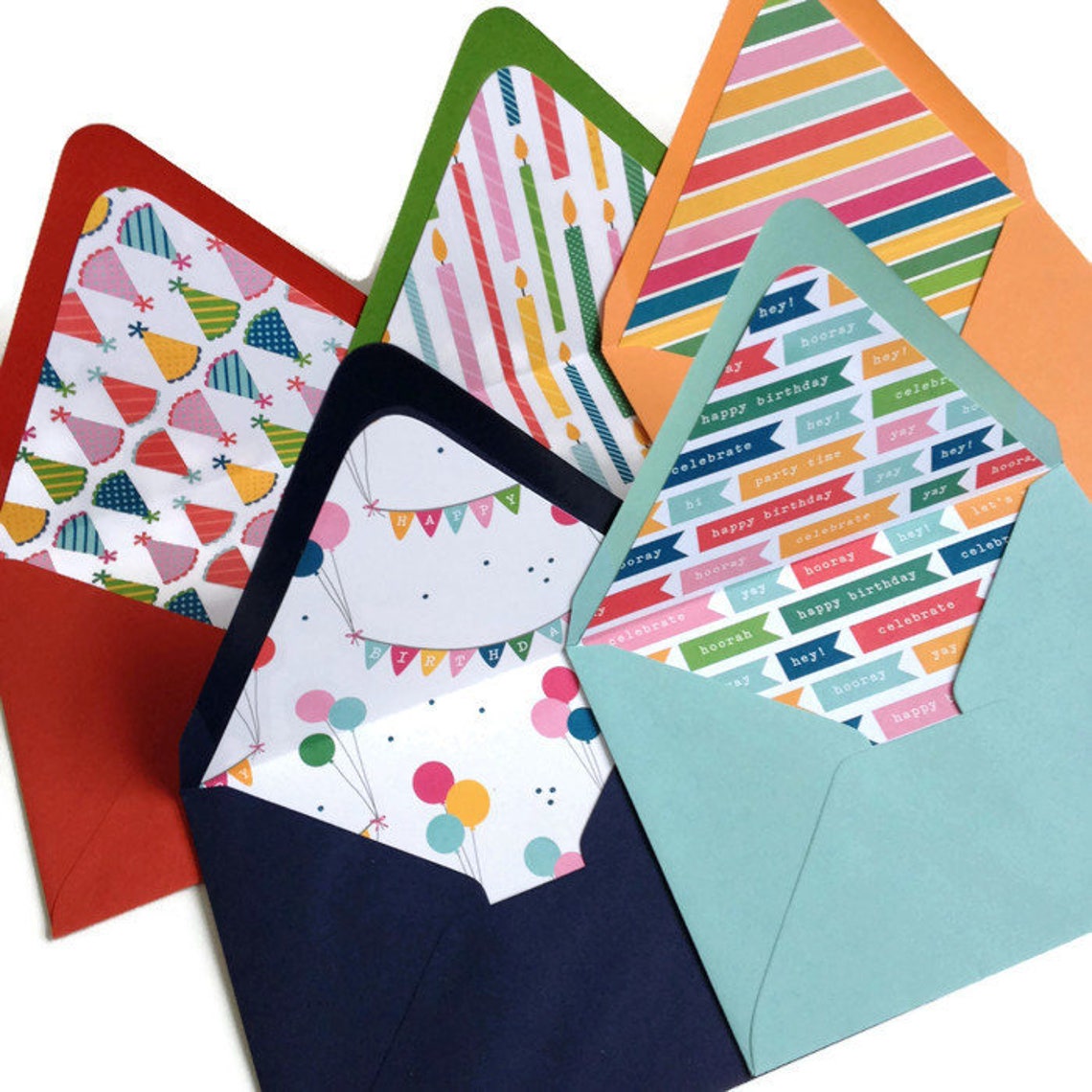 Set of 5 / Blank Note Cards / Birthday Note Cards / Birthday Etsy