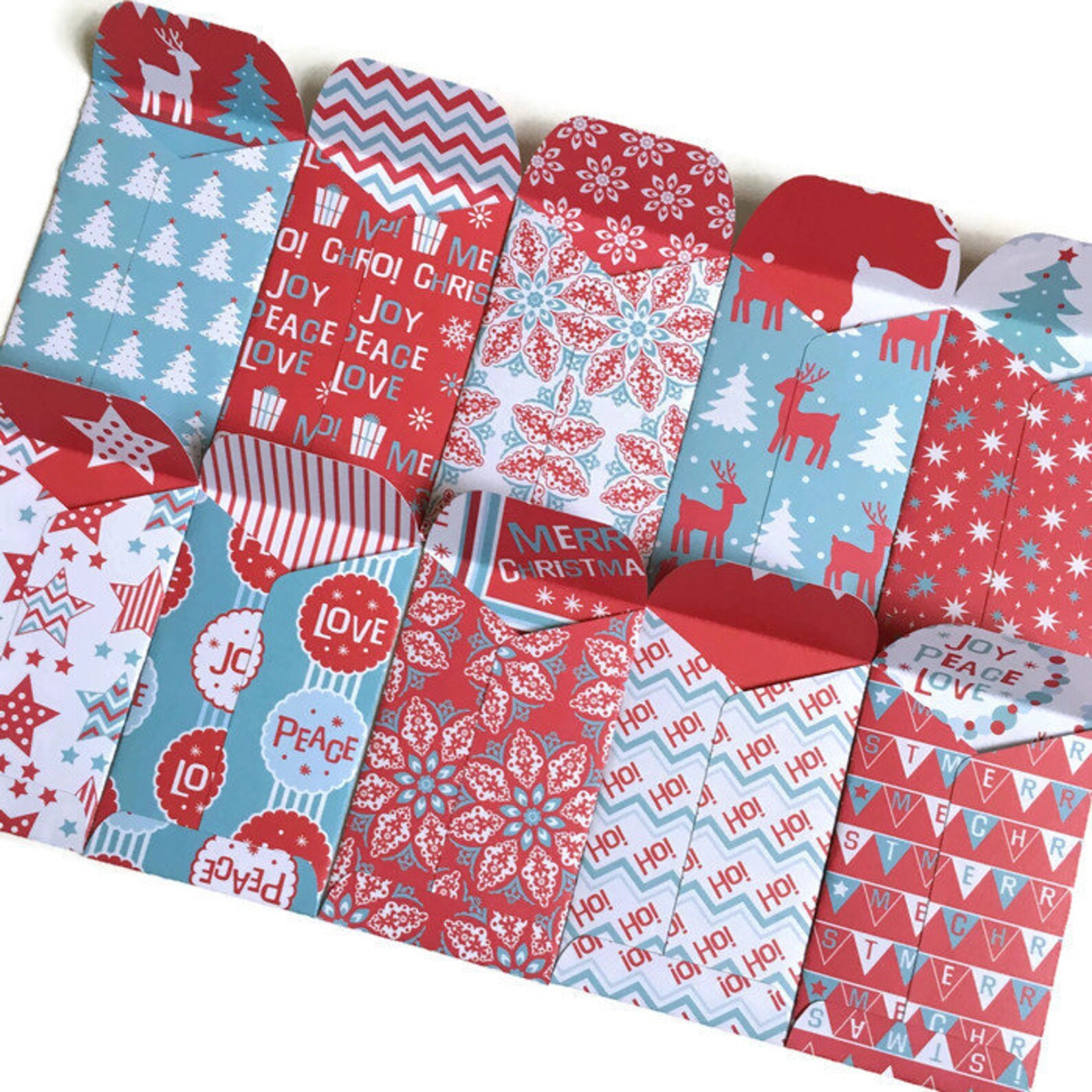 Set of 10 // Christmas Gift Card Holders // Gift Card Holders Etsy