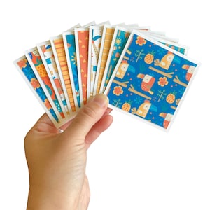 10 Mini Tropical Cards | 3x3 Mini Note Cards | Mini Notecard | Mini Cards | Cards & Envelopes | Mini Square Card | Cute Cards | Tropical