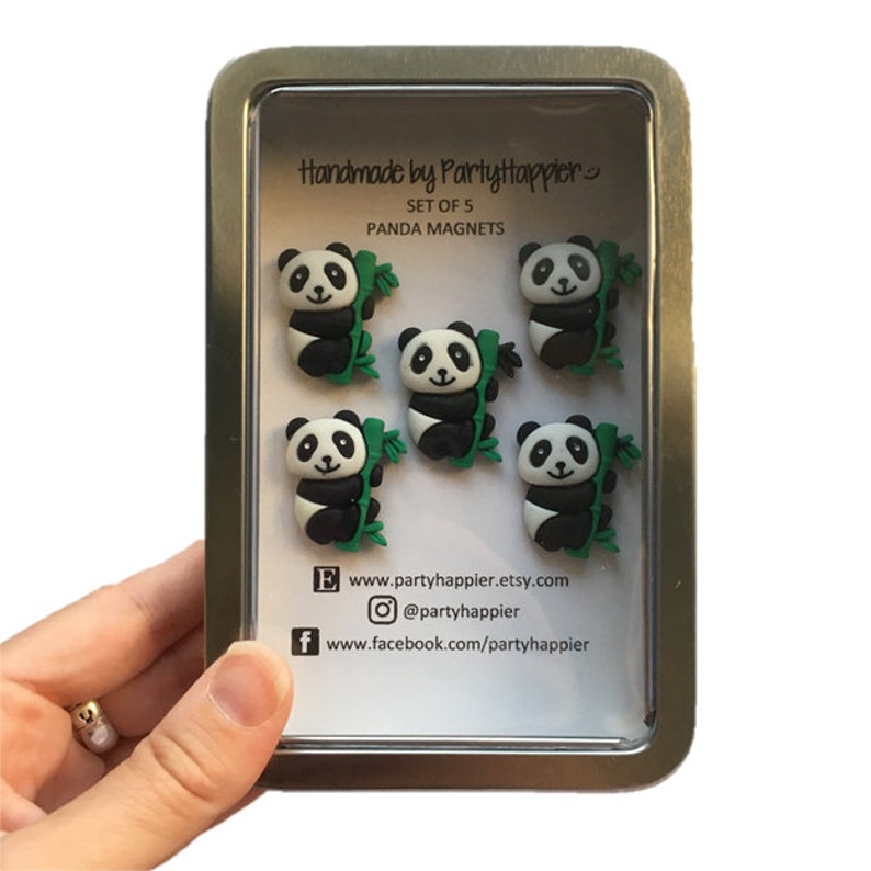 Panda Tin Googly Eye Fridge Etsy