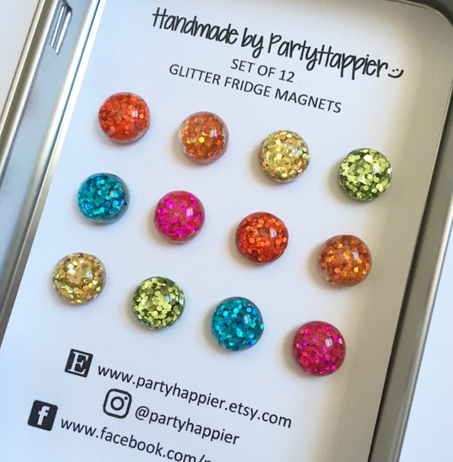 Rainbow Tin / Glitter / Rainbow Glitter Etsy