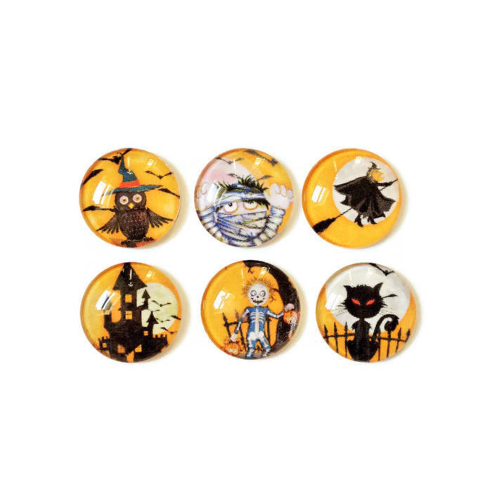 Halloween Tin / Fridge / Glass / Etsy