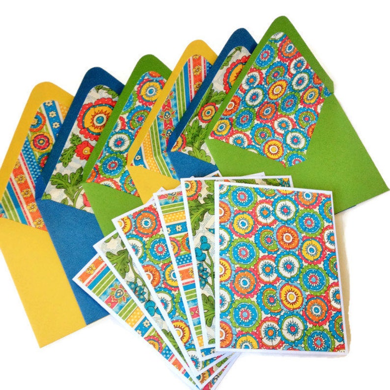 Set of 6 // Note Cards // Blank Note Cards // Blank Stationery Etsy