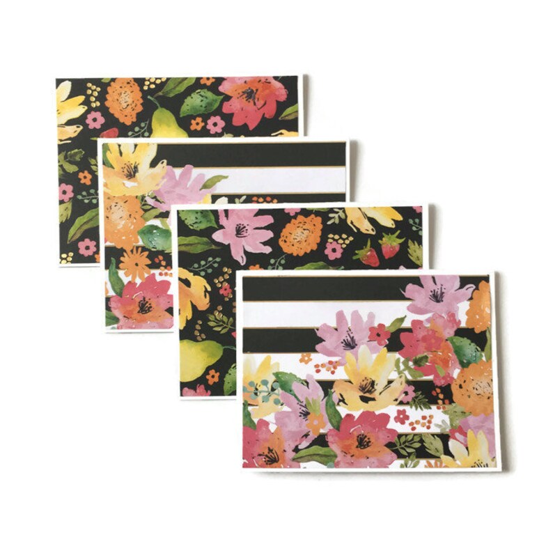 Floral Note Cards / Floral Stationery / Floral Cards / Blank Etsy