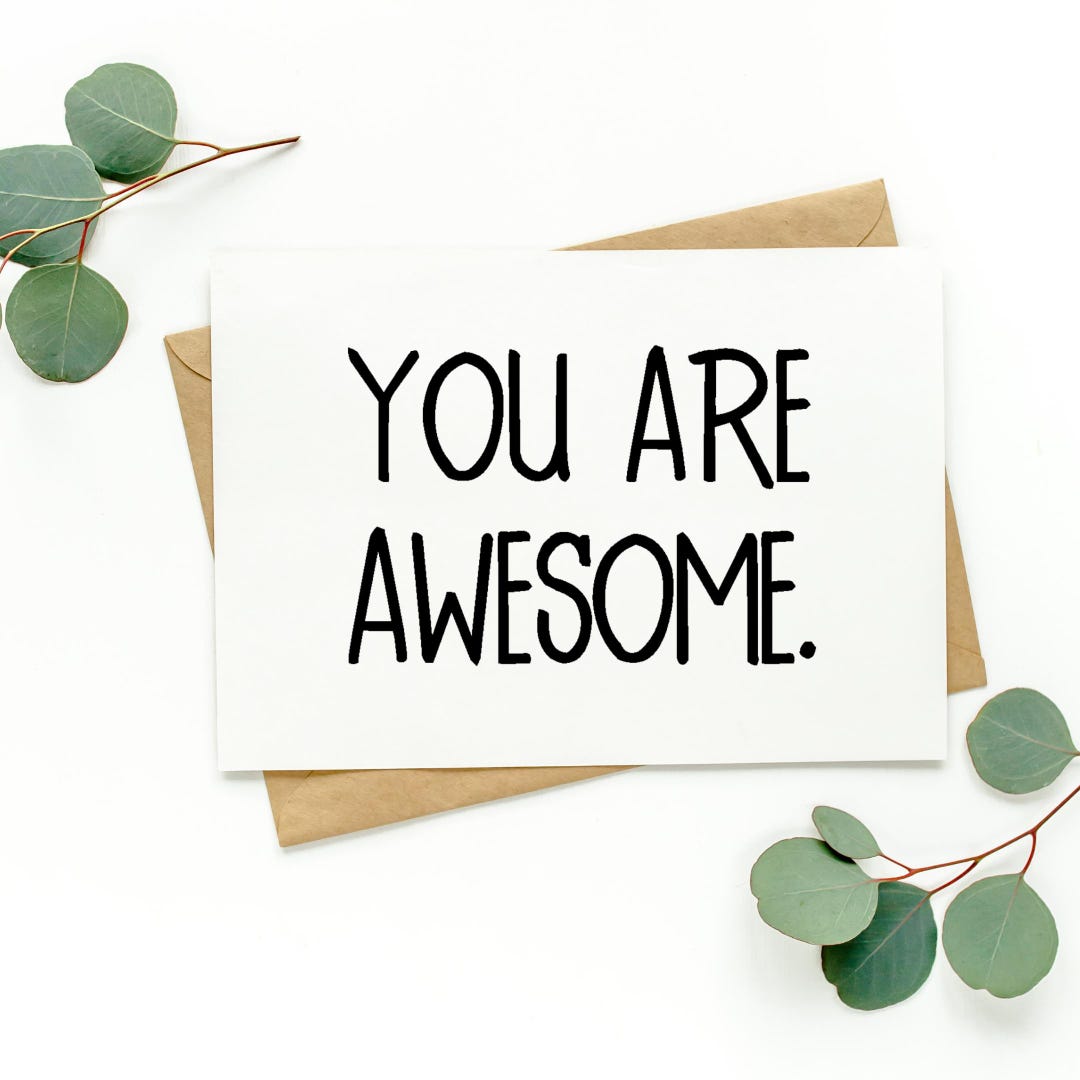 You Are Awesome Card | Celebration Card | Congratulations Card ...