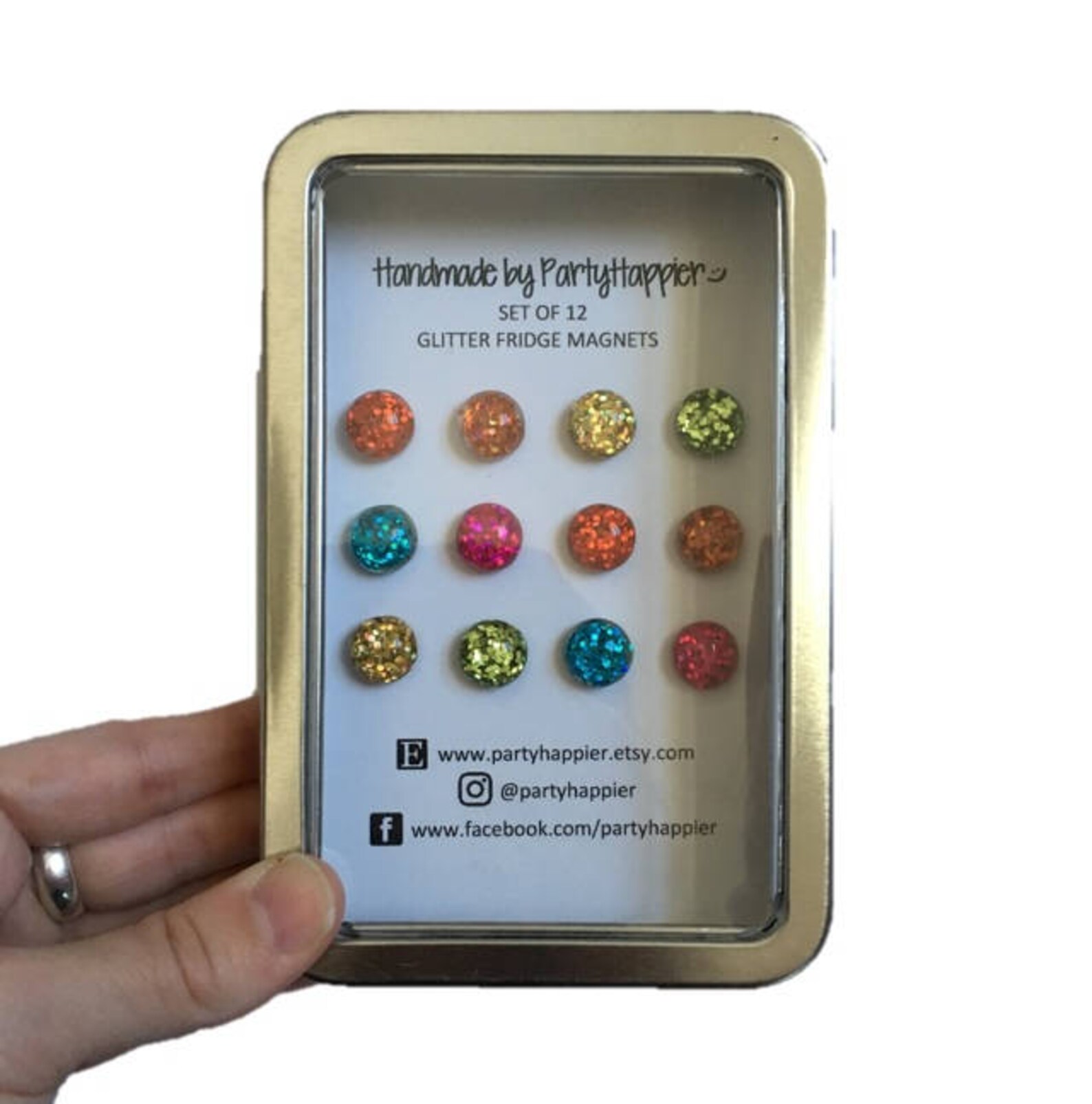 Rainbow Tin / Glitter / Rainbow Glitter Etsy