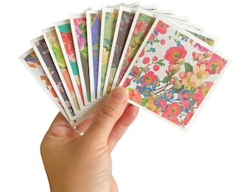 10 Mini Floral Cards | 3x3 Mini Note Cards | Mini Note Cards | Floral Note Cards | Mini Note Card Set | Mini Cards | Cute Floral Stationery