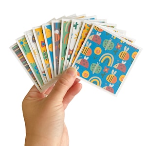 10 Mini Cards | 3x3 Mini Note Cards | Mini Notecards | Floral Cards | Cards & Envelopes | Mini Square Cards | Cute Cards | Insect Cards