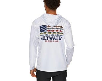 Saltwater Social Club hoodie met visvlag | Sports Warmup-hoodie voor heren