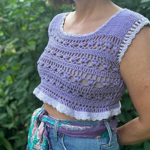 stretchy crochet crop top