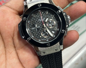 Herren Automatik-Weltzeituhr: Blaues Zifferblatt, Edelstahl, mechanische Armbanduhr mit Selbstaufzug