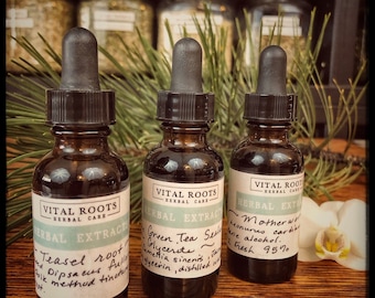 Customized tincture blend, organic and/or wildcrafted